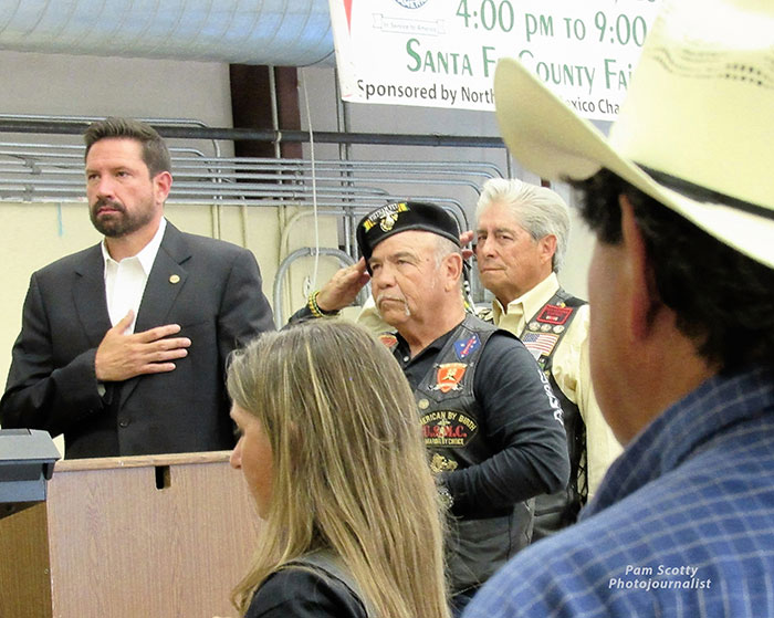 Mayor Javier Gonzales with veterans