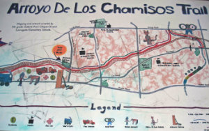 Photo of Arroyo de los Chamisos sign at Monica Lucero Park